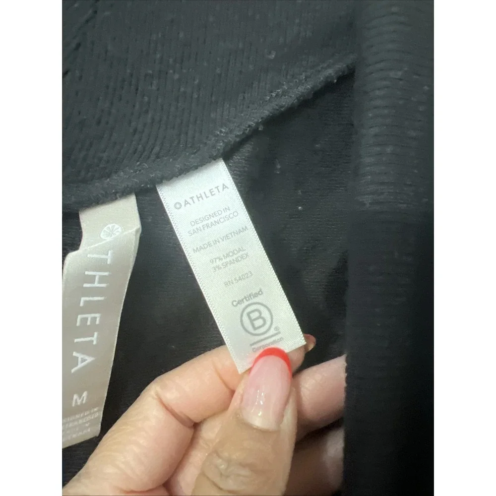Athleta Womens Pranayma Wrap Cardigan Black Size M‎ Pockets